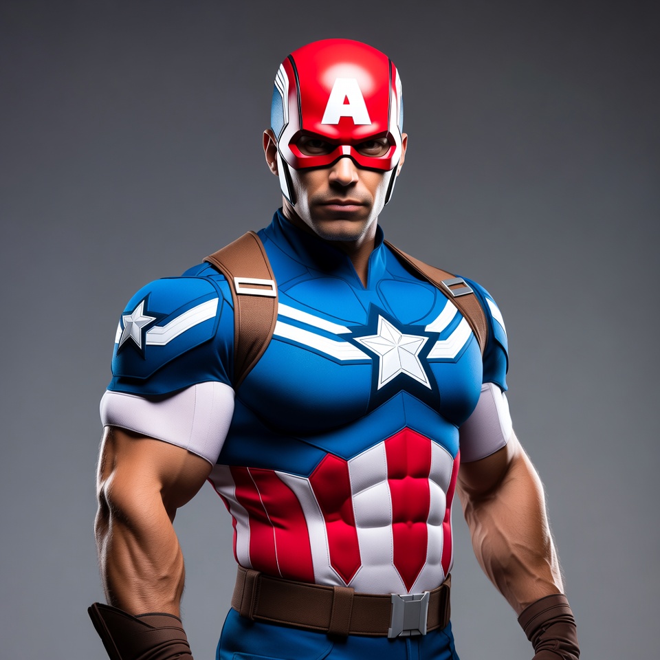 Captain America superhero in costume Captain America superhero in costume