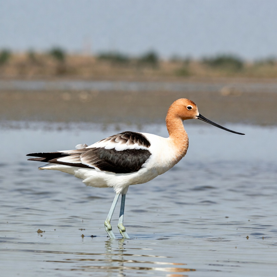 Black-winged Stilt standing in water Black-winged Stilt standing in water