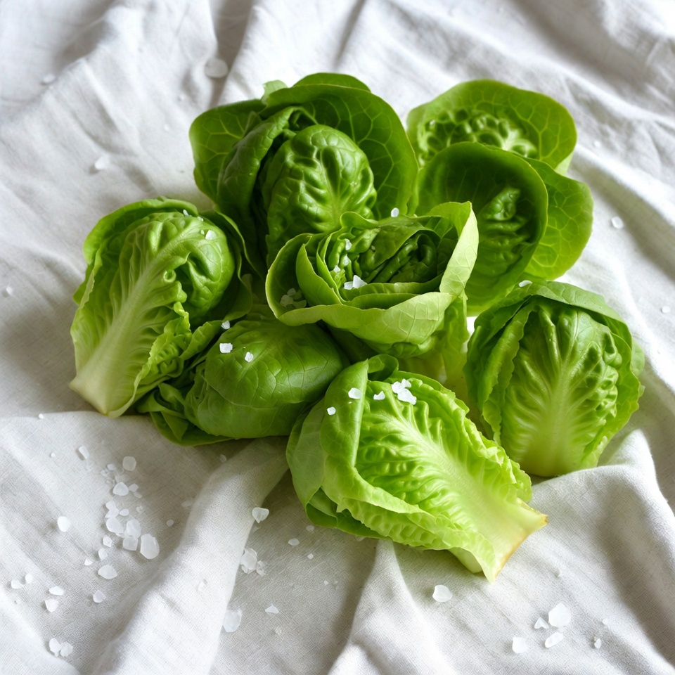 Fresh Baby Lettuce with Sea Salt Fresh Baby Lettuce with Sea Salt