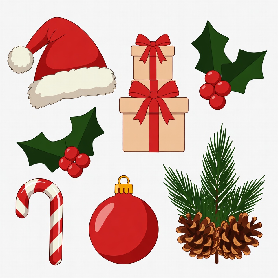Christmas Clipart Icons Set Christmas Clipart Icons Set