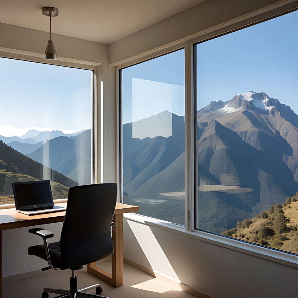 Office Desk with Mountain View Office Desk with Mountain View