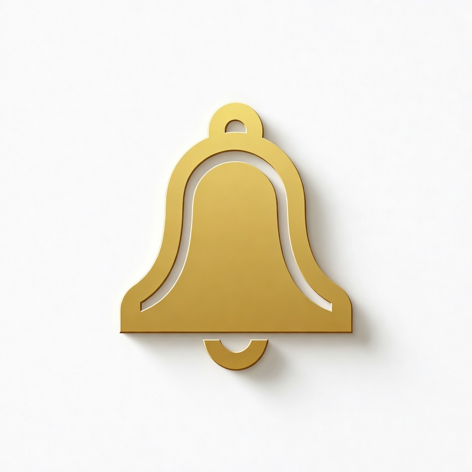 Golden Bell Icon Golden Bell Icon