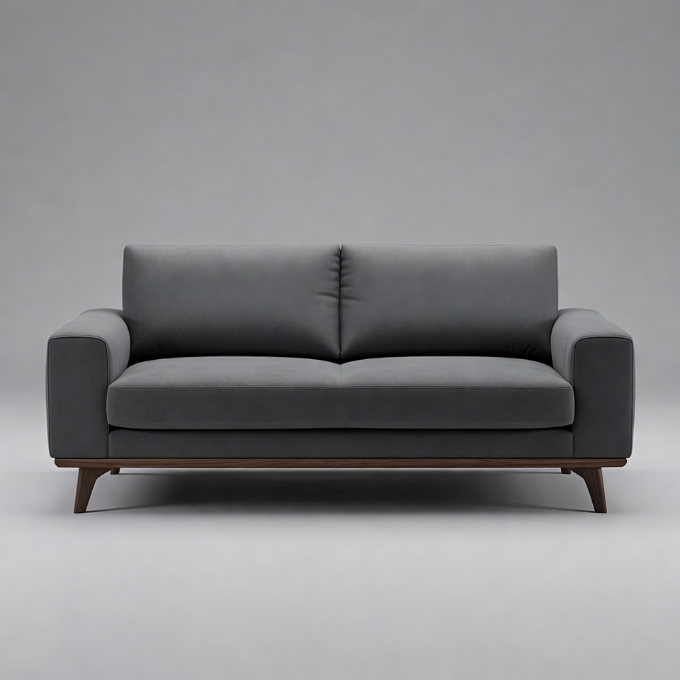 Gray modern sofa on white background Gray modern sofa on white background