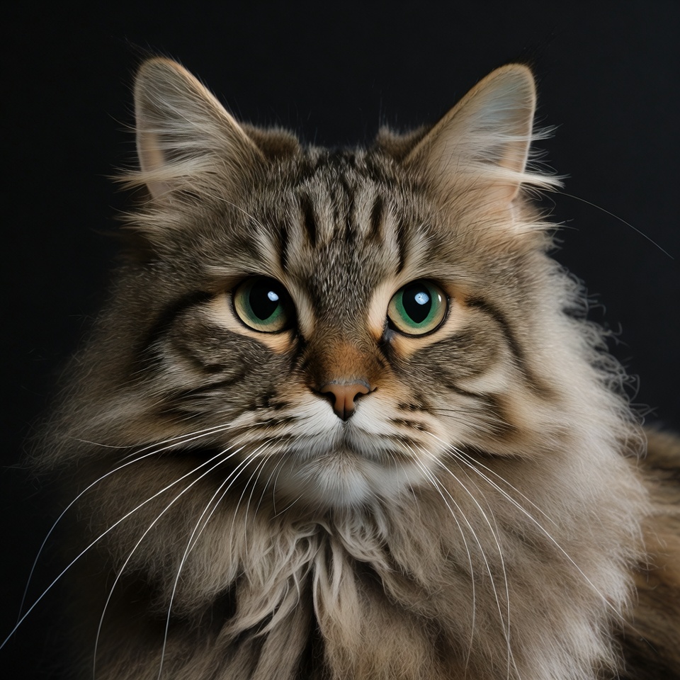 Close-up of tabby cat with green eyes Close-up of tabby cat with green eyes
