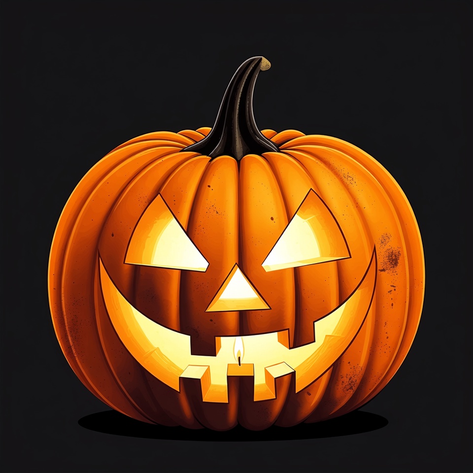 Jack-o'-lantern with candle Jack-o'-lantern with candle