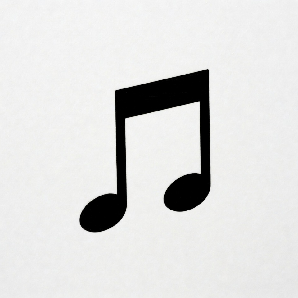 Black Music Note Icon Black Music Note Icon