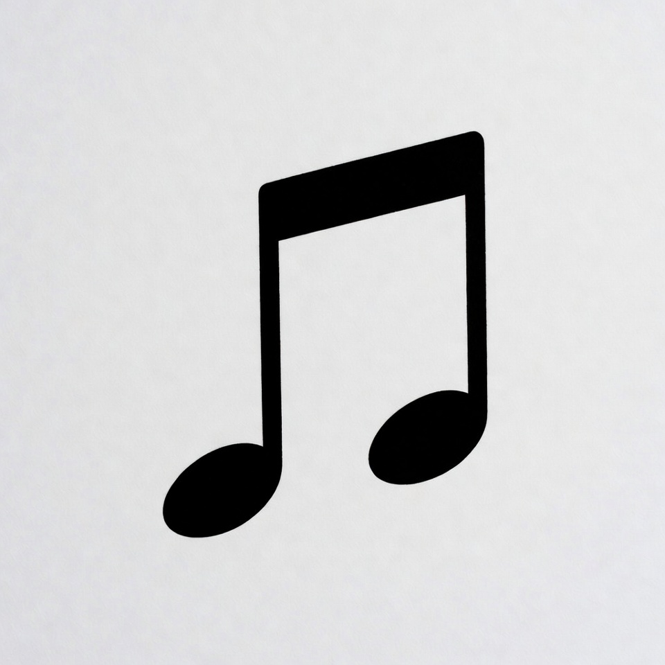 Black Music Note Icon Black Music Note Icon