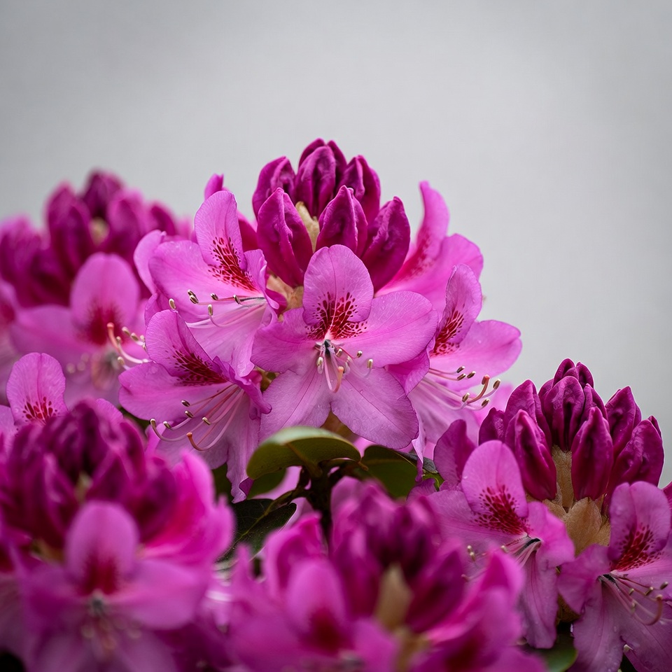 Pink Rhododendron Flowers Closeup Pink Rhododendron Flowers Closeup