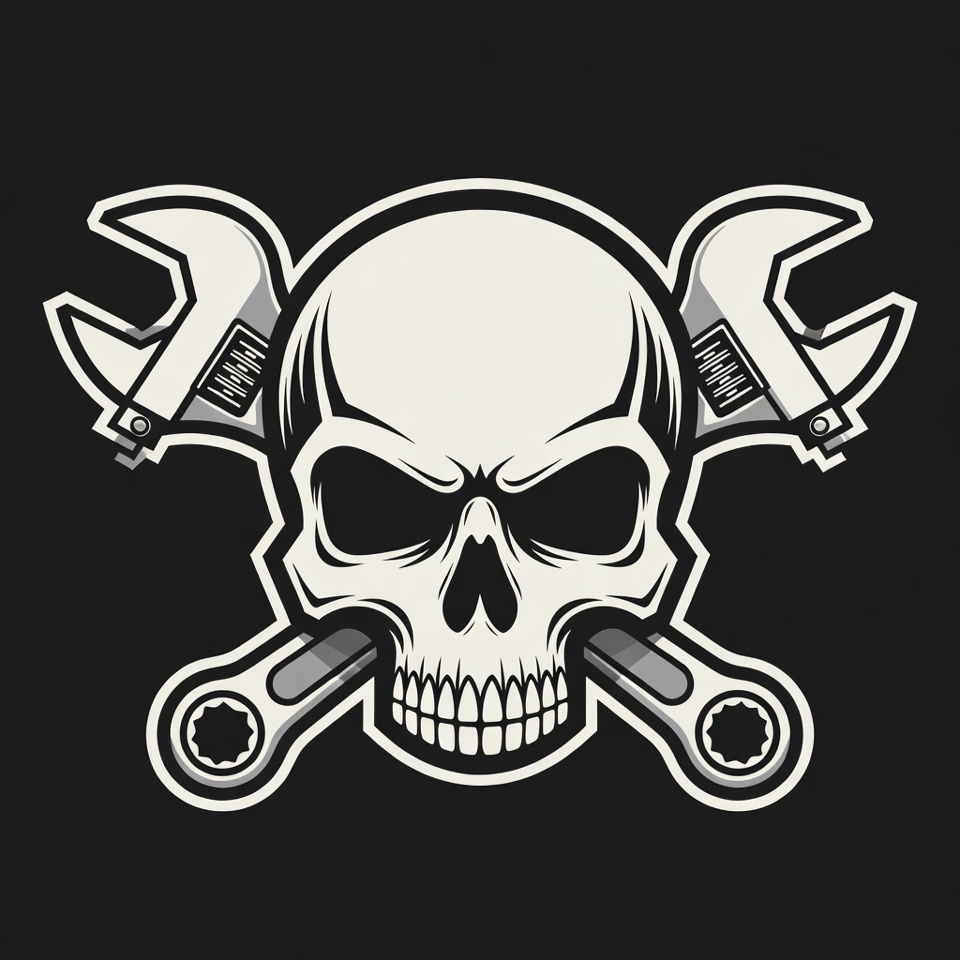Skull with Crossed Wrenches Skull with Crossed Wrenches