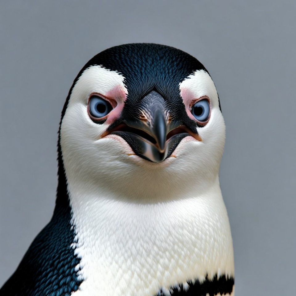 Close-up of penguin face Close-up of penguin face