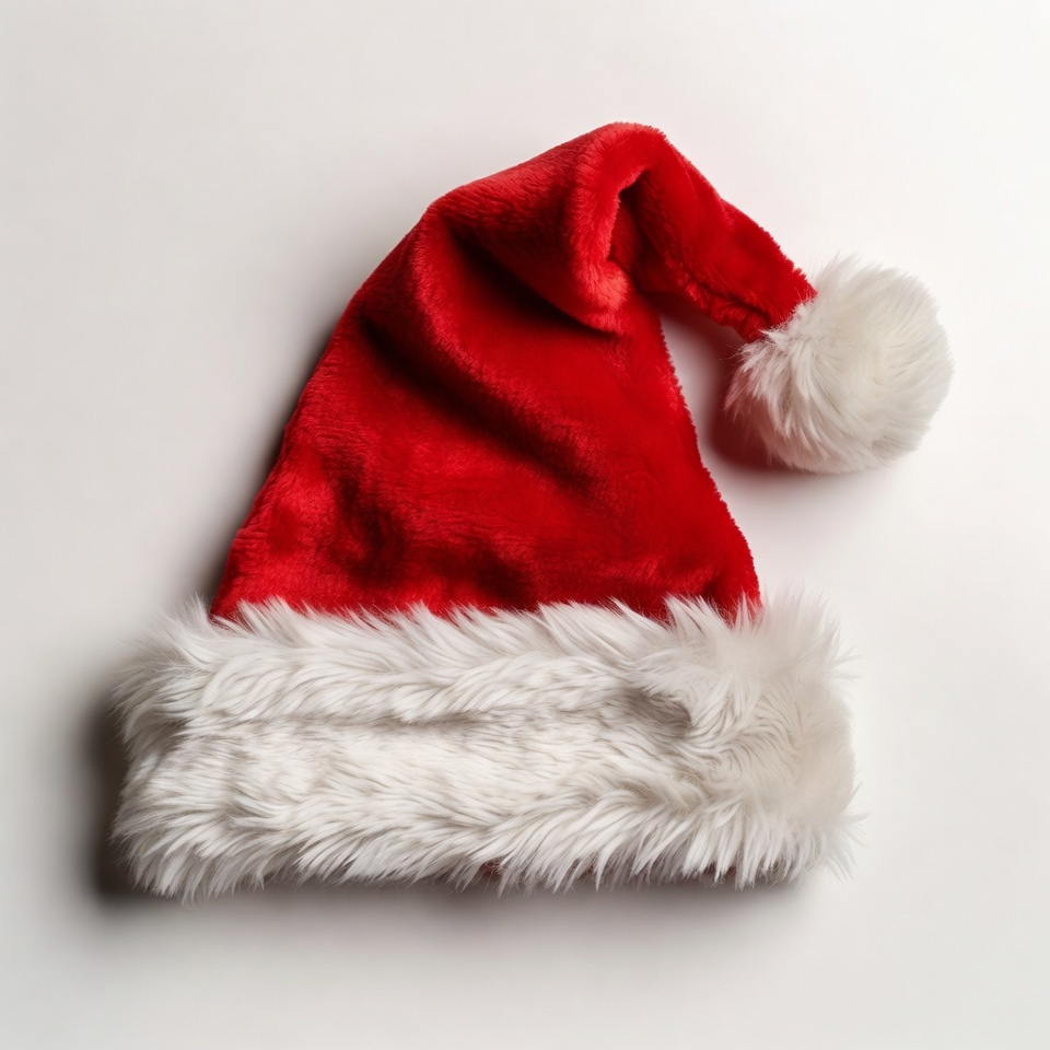 Red Santa Hat on White Background Red Santa Hat on White Background