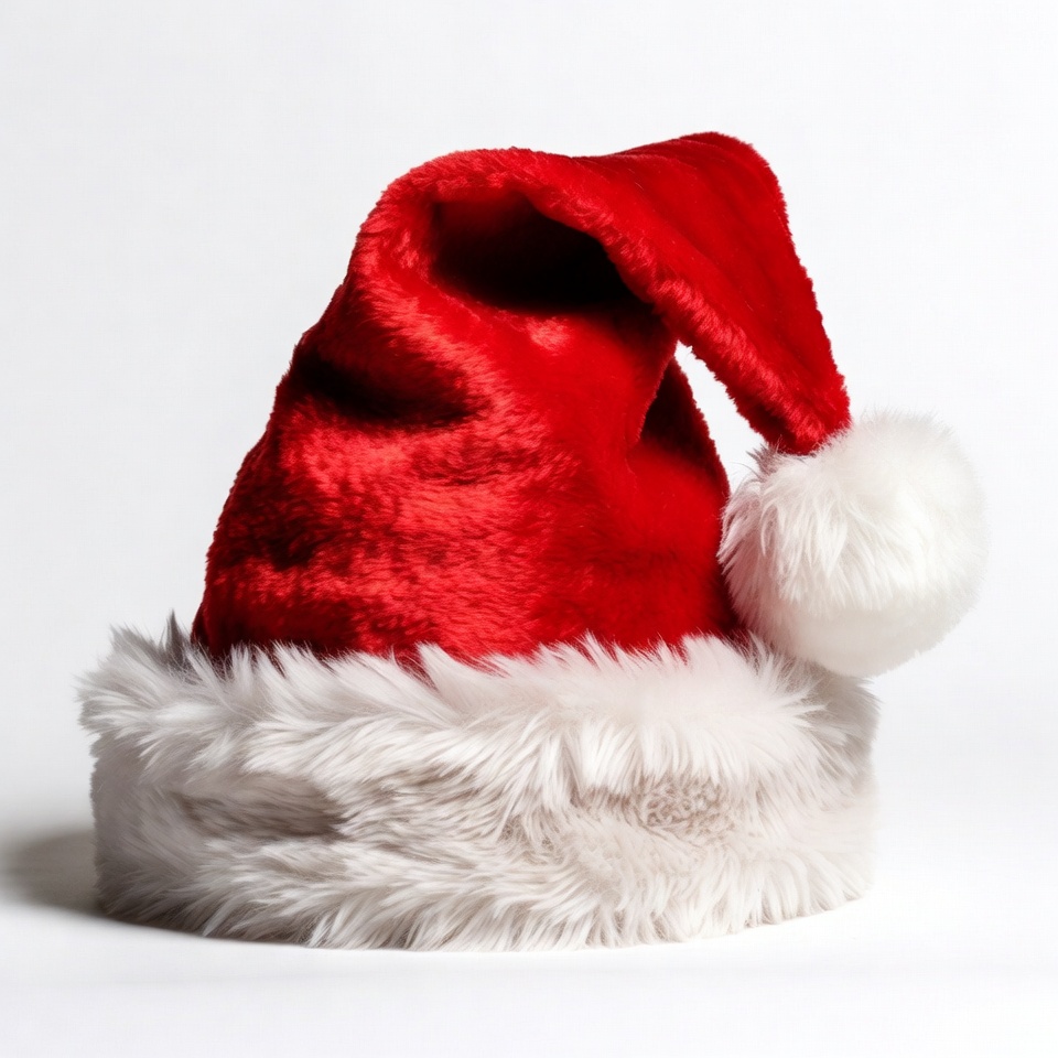 Red Santa Hat with White Fur Trim Red Santa Hat with White Fur Trim
