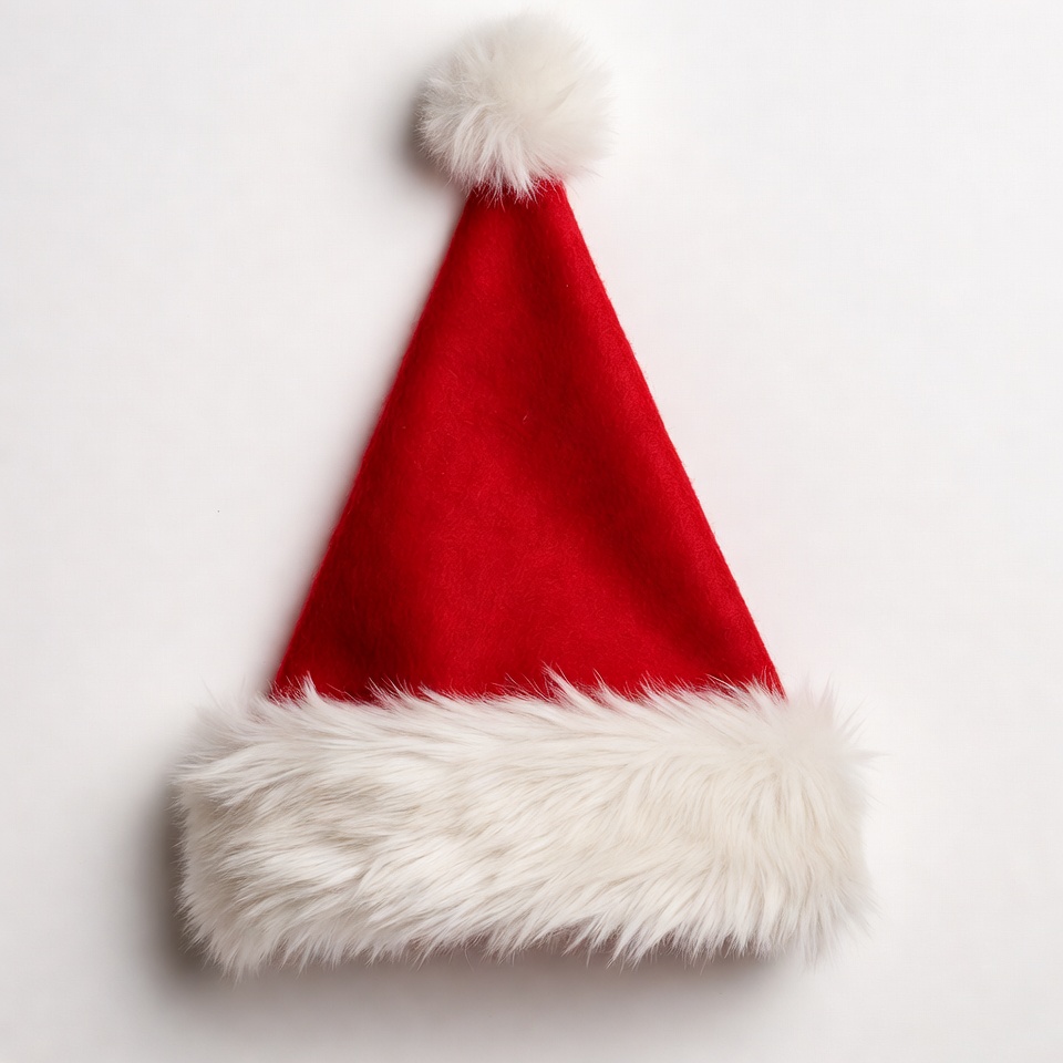 Red Santa Hat with White Fur Trim Red Santa Hat with White Fur Trim