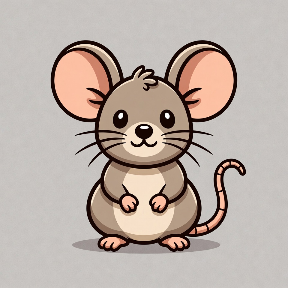 Cute cartoon mouse illustration Cute cartoon mouse illustration