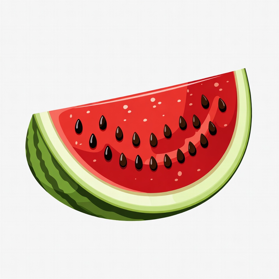 Sliced Watermelon Illustration Sliced Watermelon Illustration