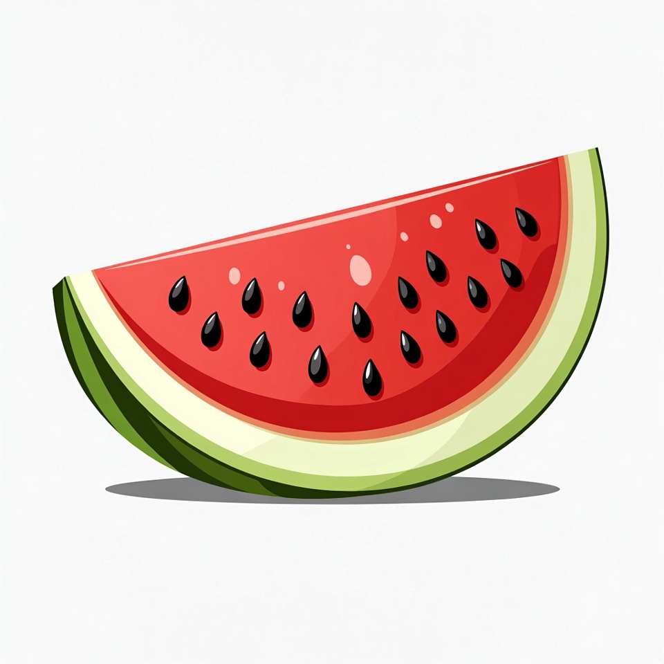 Sliced Watermelon Illustration Sliced Watermelon Illustration