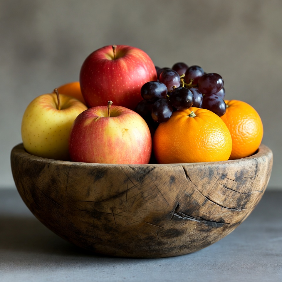 Fruit Bowl with Apples Oranges Grapes Fruit Bowl with Apples Oranges Grapes