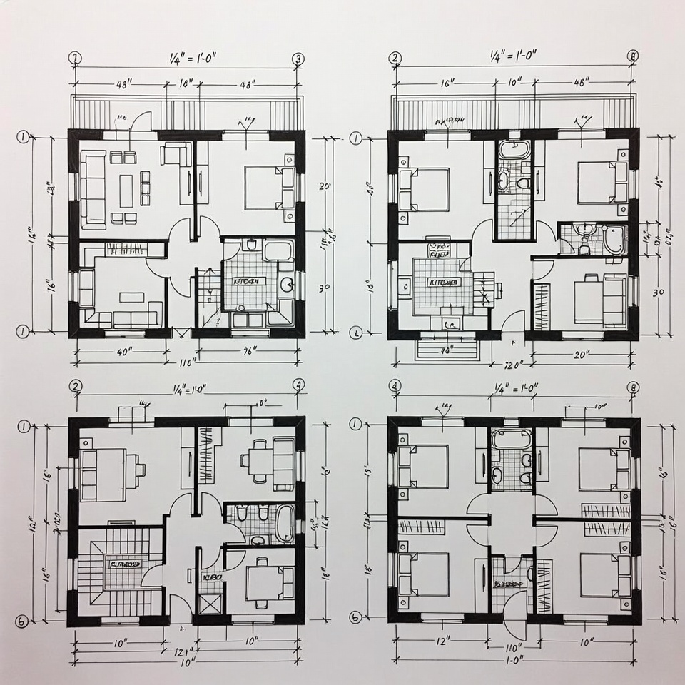 Four House Floor Plans Four House Floor Plans