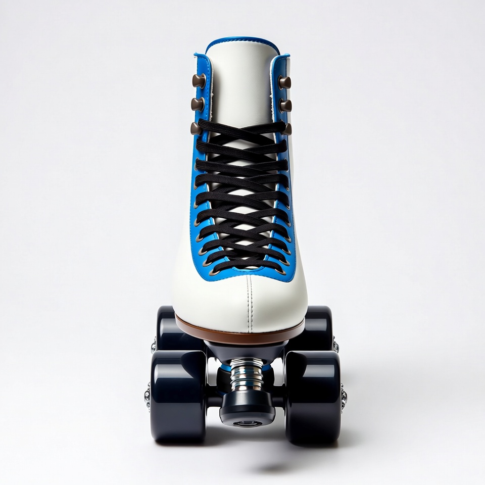 White blue roller skates White blue roller skates