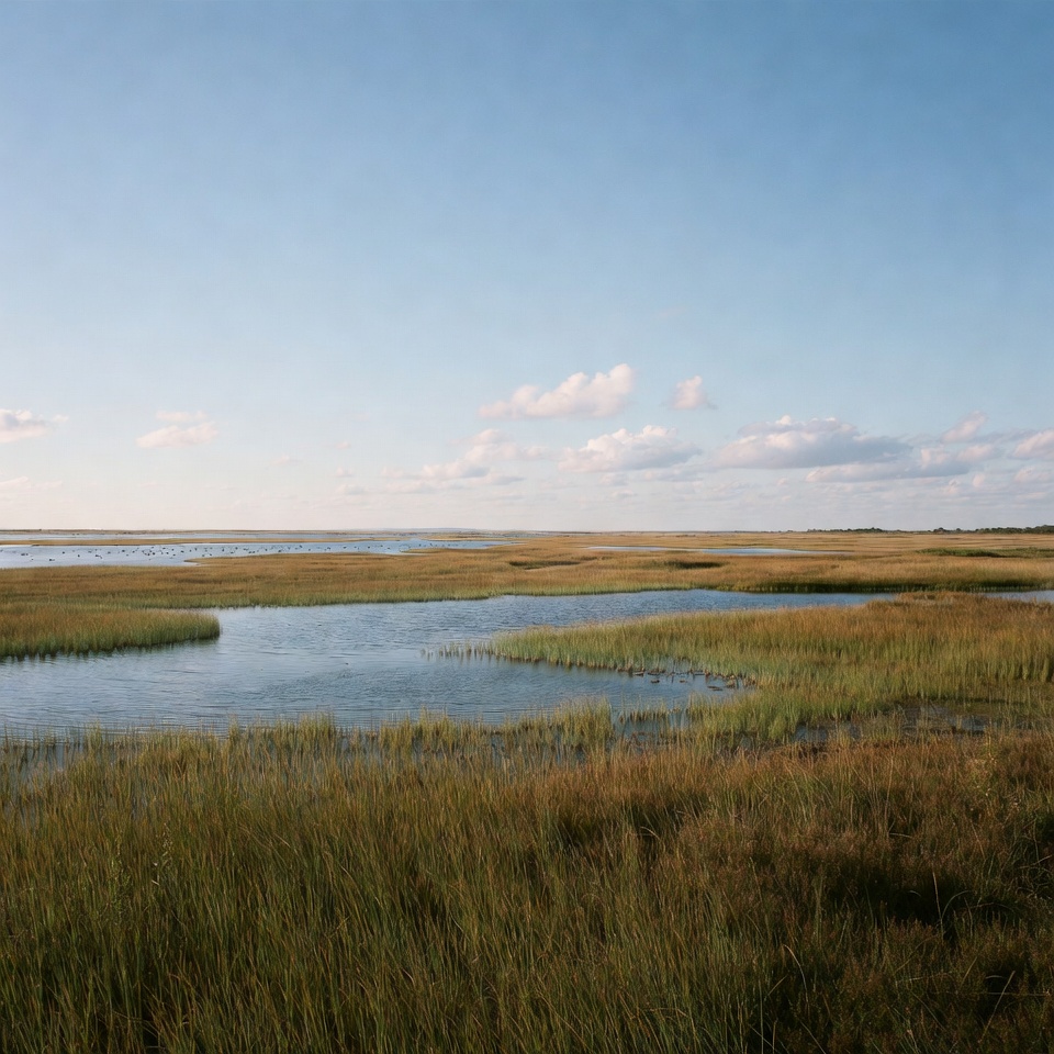 Marshland with Reeds and Water Marshland with Reeds and Water
