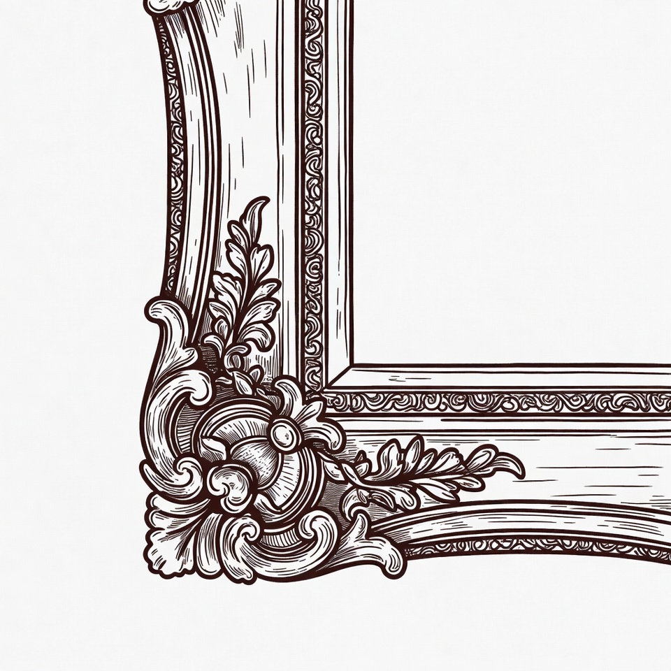 Ornate Vintage Picture Frame Illustration Ornate Vintage Picture Frame Illustration