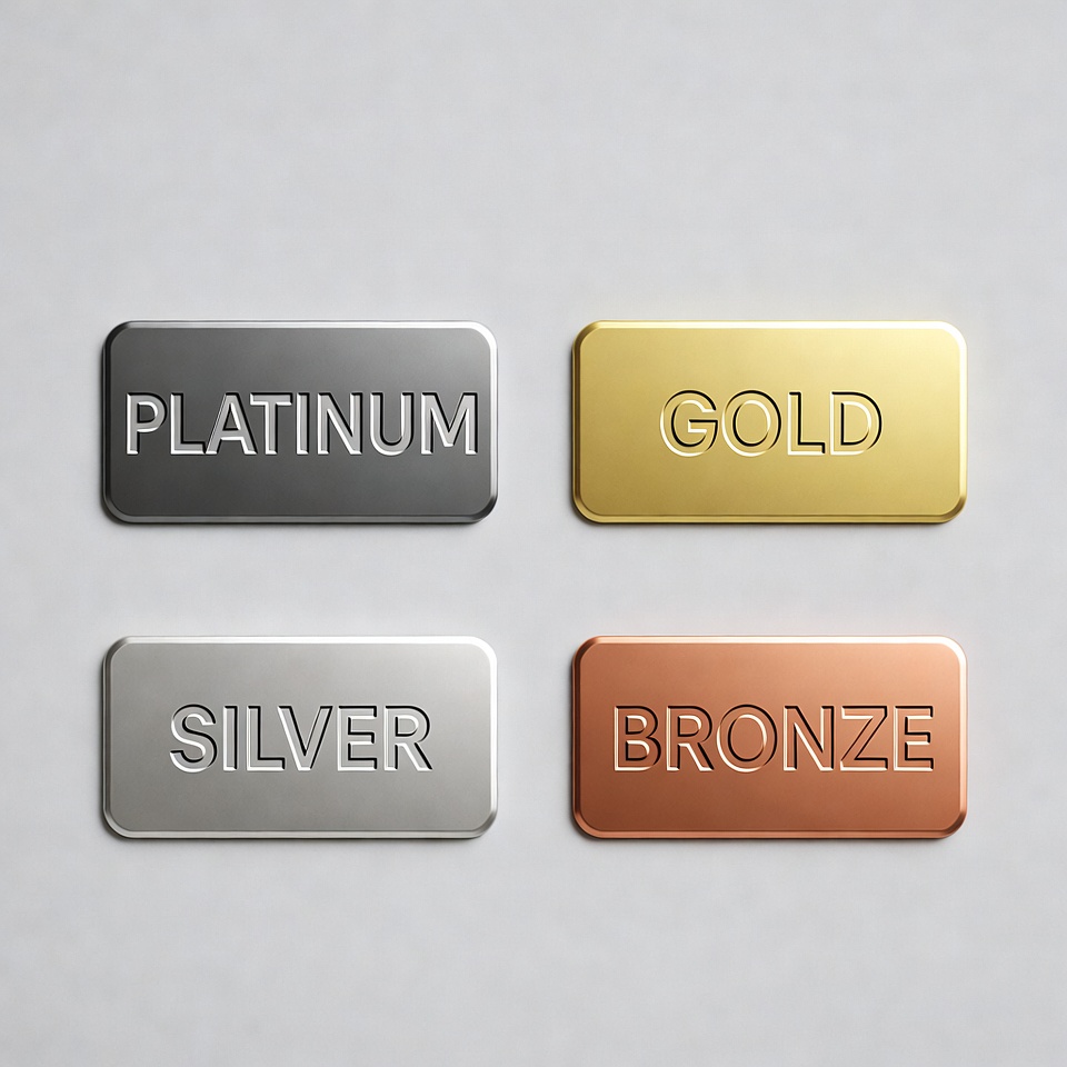 Platinum Gold Silver Bronze Award Badges Platinum Gold Silver Bronze Award Badges