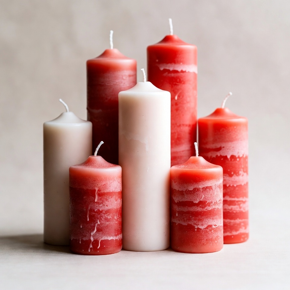 Red and White Candles Group Red and White Candles Group