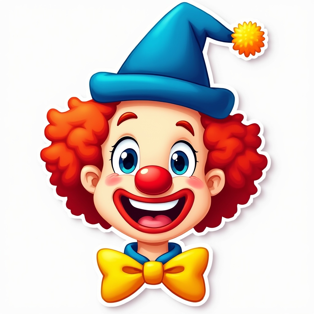 Cartoon Clown with Red Hair Cartoon Clown with Red Hair