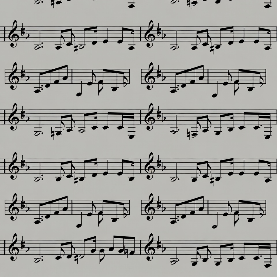 Musical Staff with Treble Clef Notes Musical Staff with Treble Clef Notes