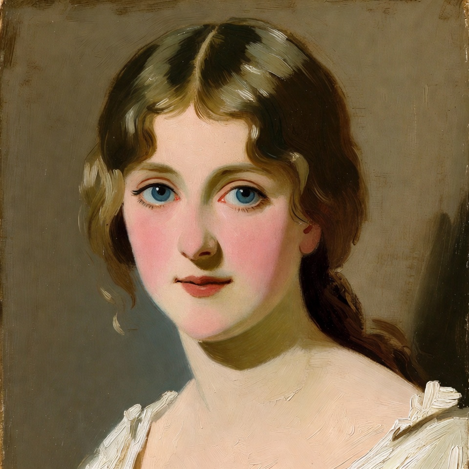 Portrait of young woman with blue eyes Portrait of young woman with blue eyes