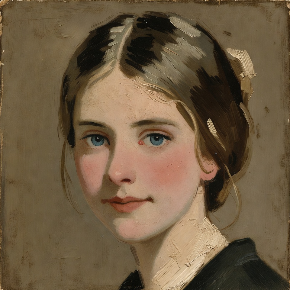 Portrait of young woman with blue eyes Portrait of young woman with blue eyes