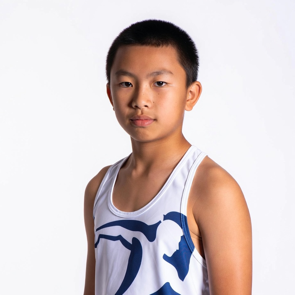 Asian boy in gymnast tank top Asian boy in gymnast tank top
