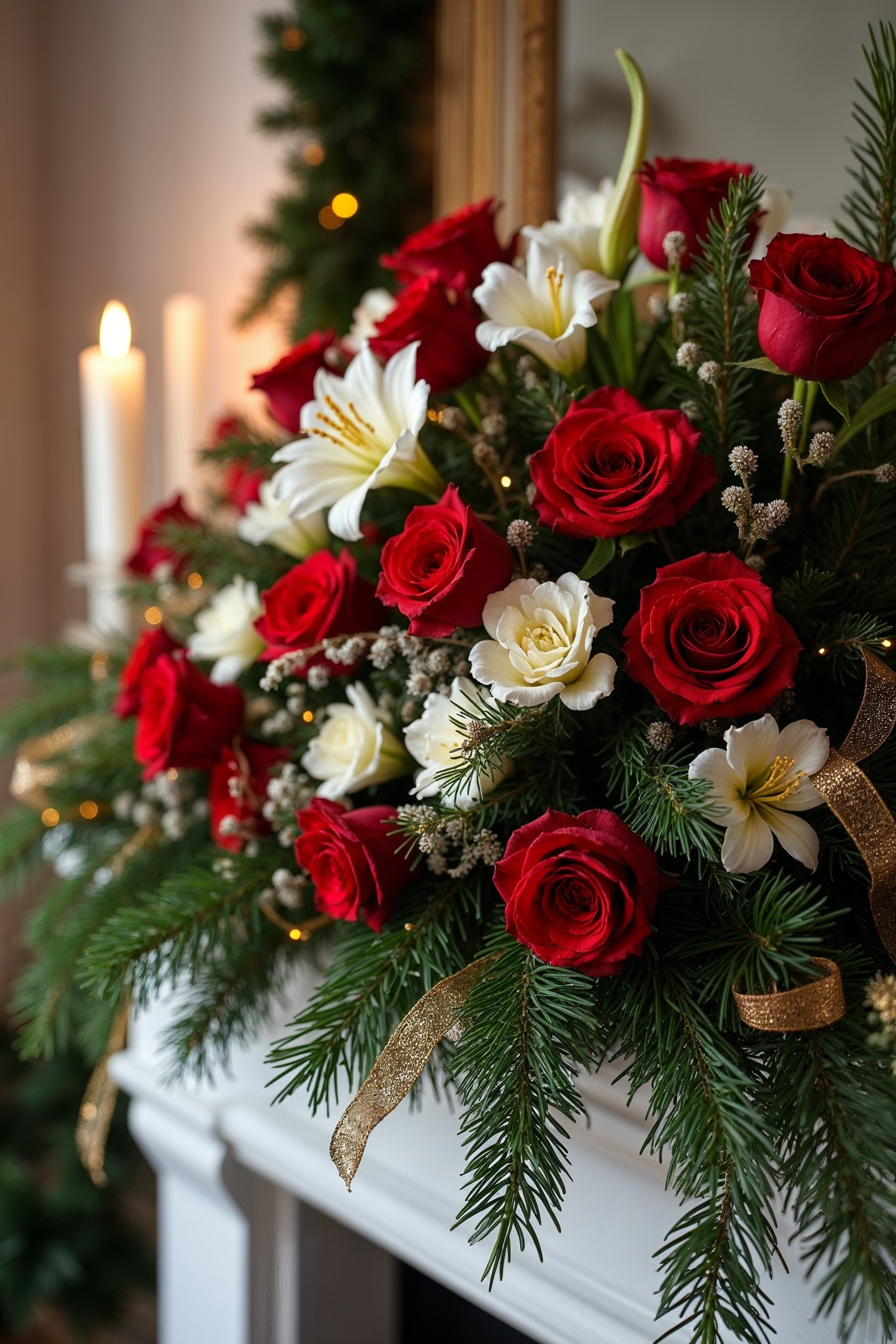Red Roses and White Lilies Bouquet Red Roses and White Lilies Bouquet