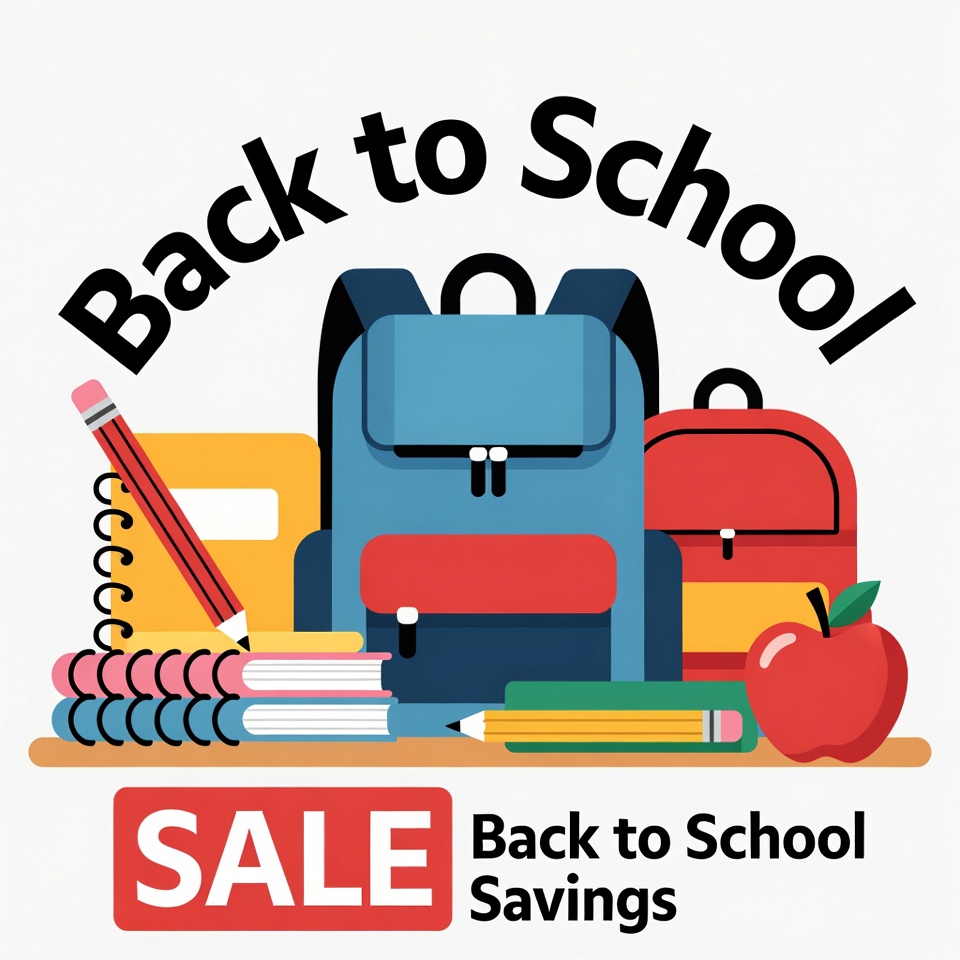 Back to School Sale Illustration Back to School Sale Illustration