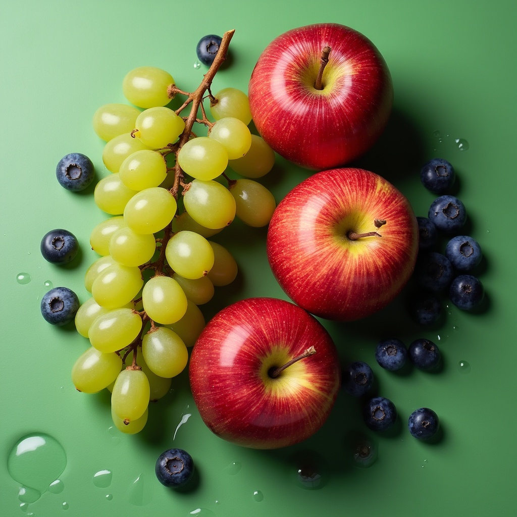Red Apples Green Grapes Blueberries Red Apples Green Grapes Blueberries
