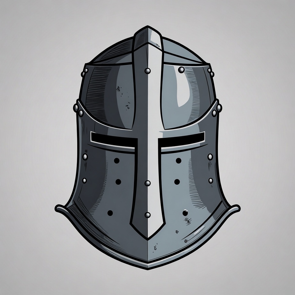 Medieval Knight Helmet Illustration Medieval Knight Helmet Illustration