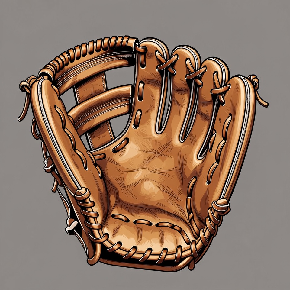 Brown Baseball Catcher's Mitt Brown Baseball Catcher's Mitt