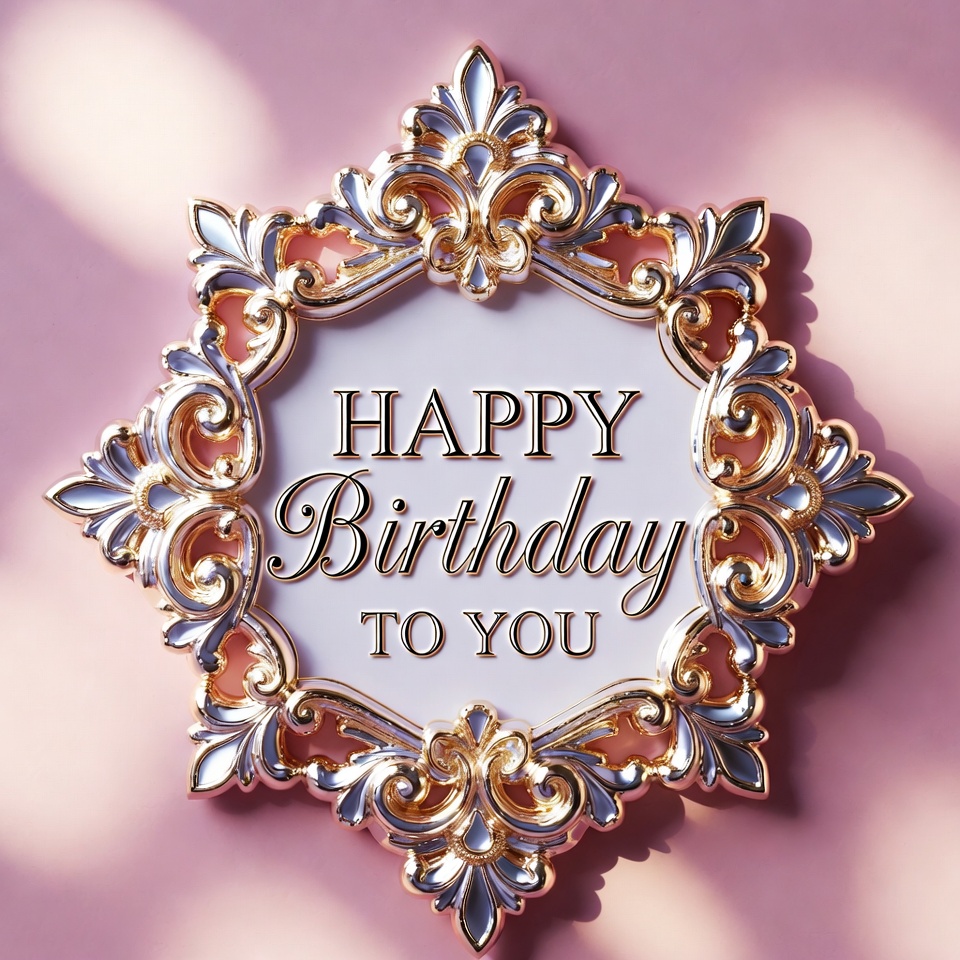 Ornate Happy Birthday to You Frame Ornate Happy Birthday to You Frame