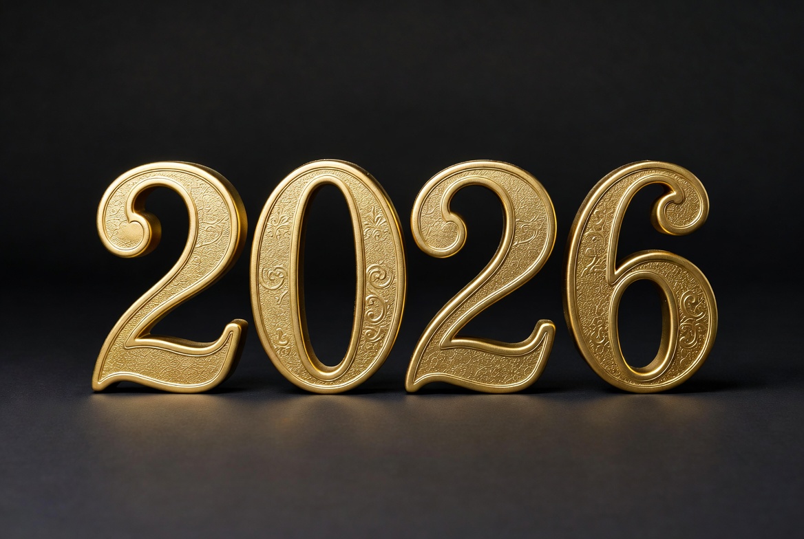 Golden 2026 Numbers on Black Golden 2026 Numbers on Black