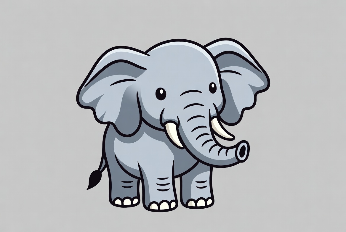 Cute cartoon baby elephant Cute cartoon baby elephant
