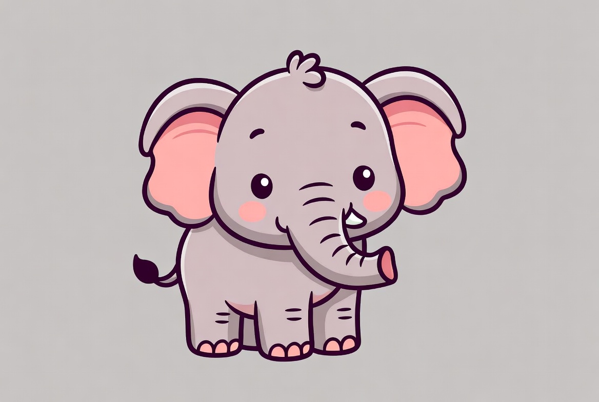 Cute baby elephant illustration Cute baby elephant illustration