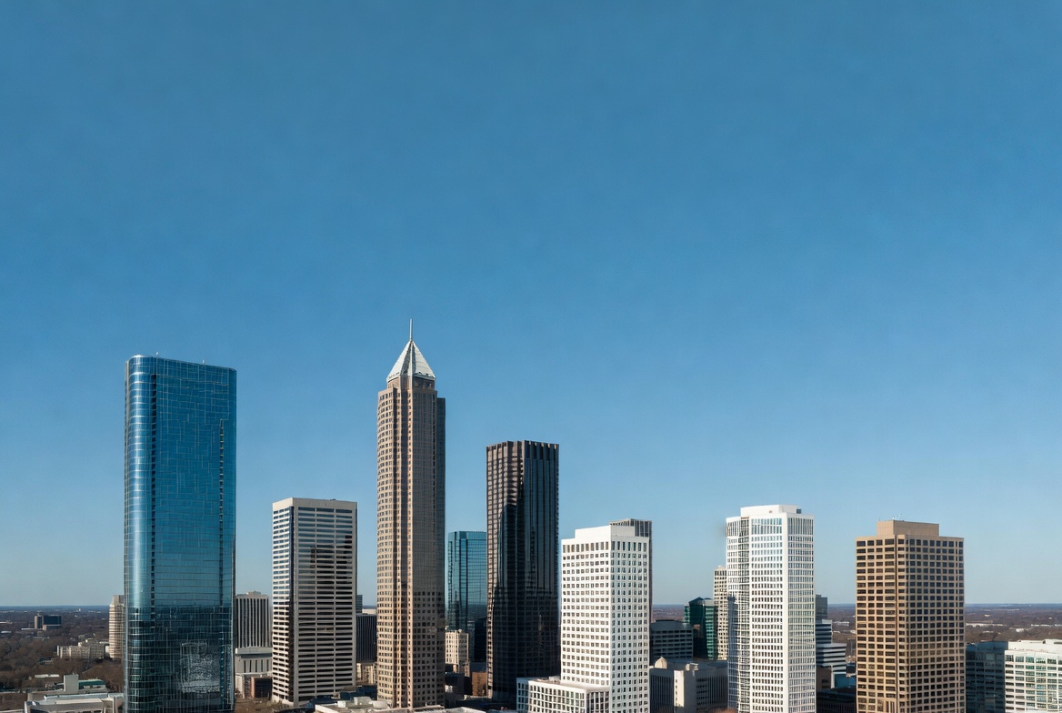 Pittsburgh skyline with skyscrapers Pittsburgh skyline with skyscrapers