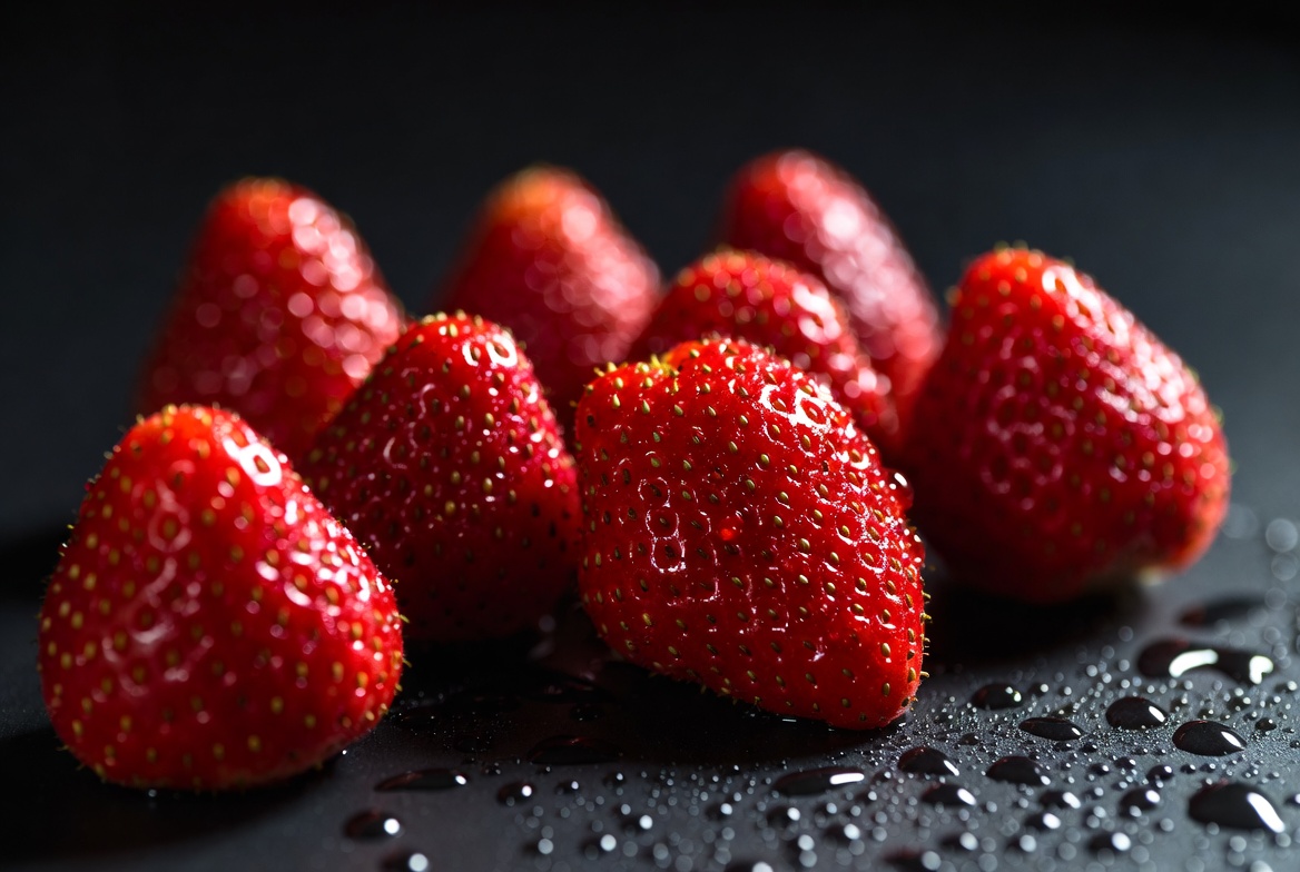 Fresh Strawberries with Water Droplets Fresh Strawberries with Water Droplets