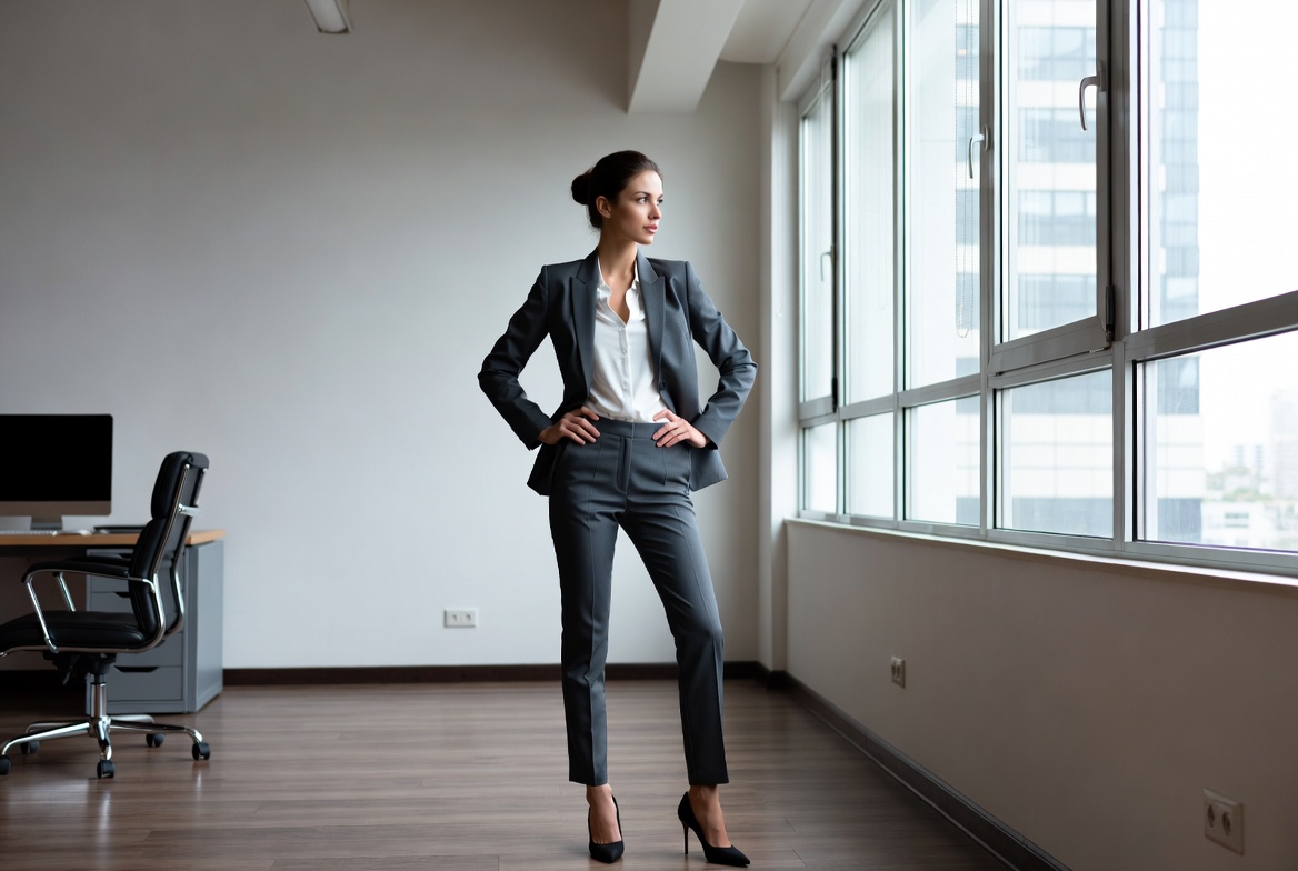 Business woman standing in modern office Business woman standing in modern office