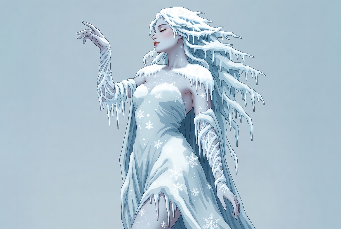 Ice Queen with Frosty Dress Ice Queen with Frosty Dress