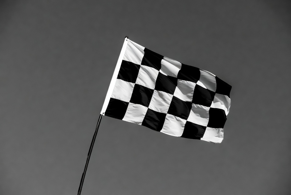 Black and White Checkered Racing Flag Black and White Checkered Racing Flag