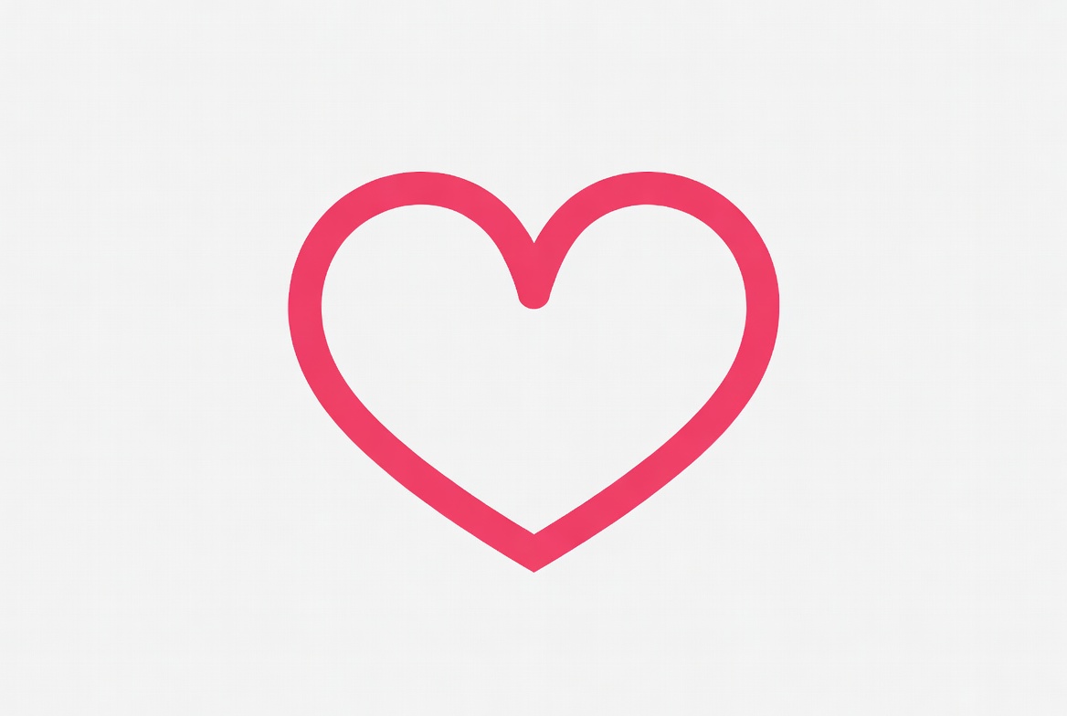 Pink Outline Heart Icon Pink Outline Heart Icon