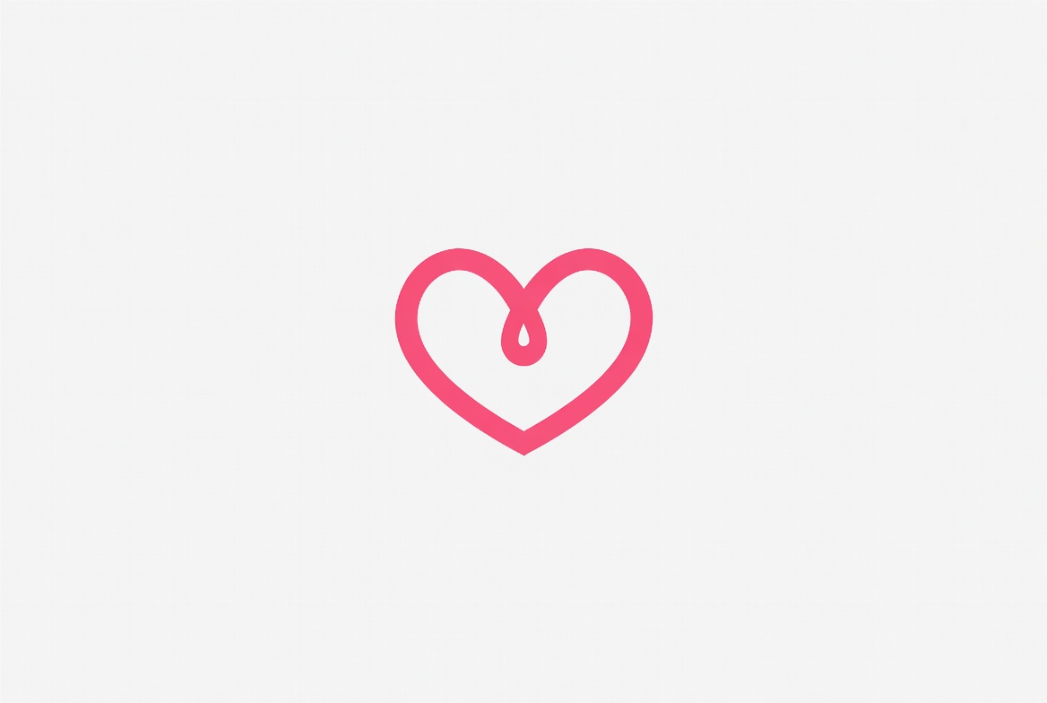 Pink Outline Heart Icon Pink Outline Heart Icon