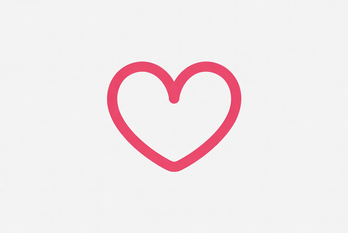 Pink Outline Heart Icon Pink Outline Heart Icon