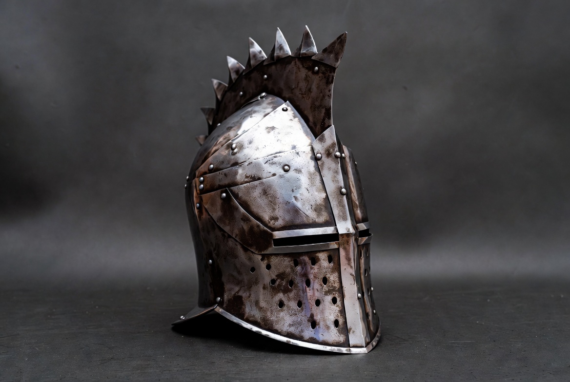 Medieval Spiked Knight Helmet Medieval Spiked Knight Helmet